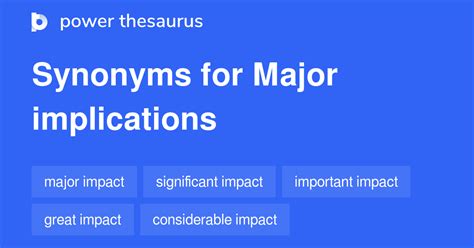 Have Major Implications synonyms .